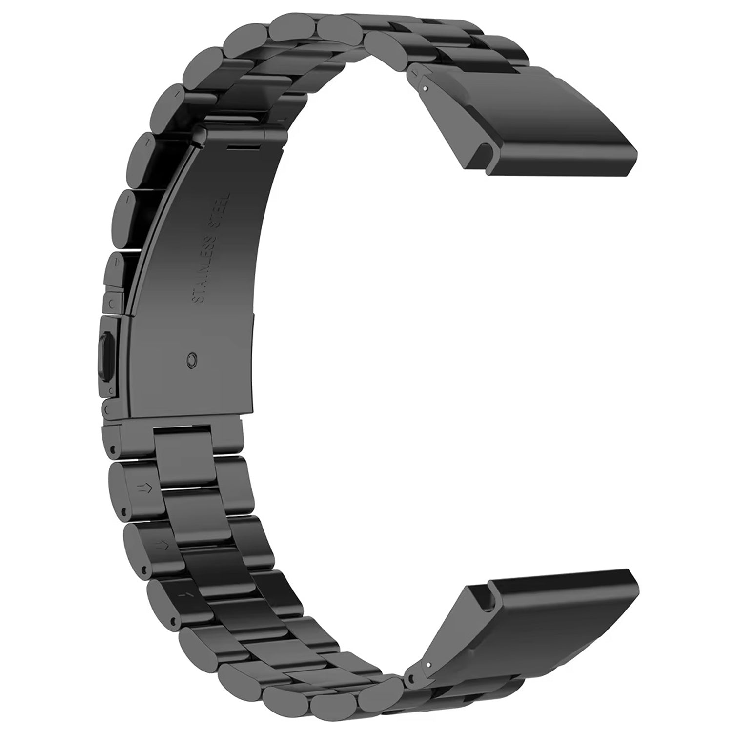 For Garmin QuickFit 26mm / Garmin Fenix 7X / 7X Pro / 6X Stainless Steel Strap 3 Beads Watch Band - Silver