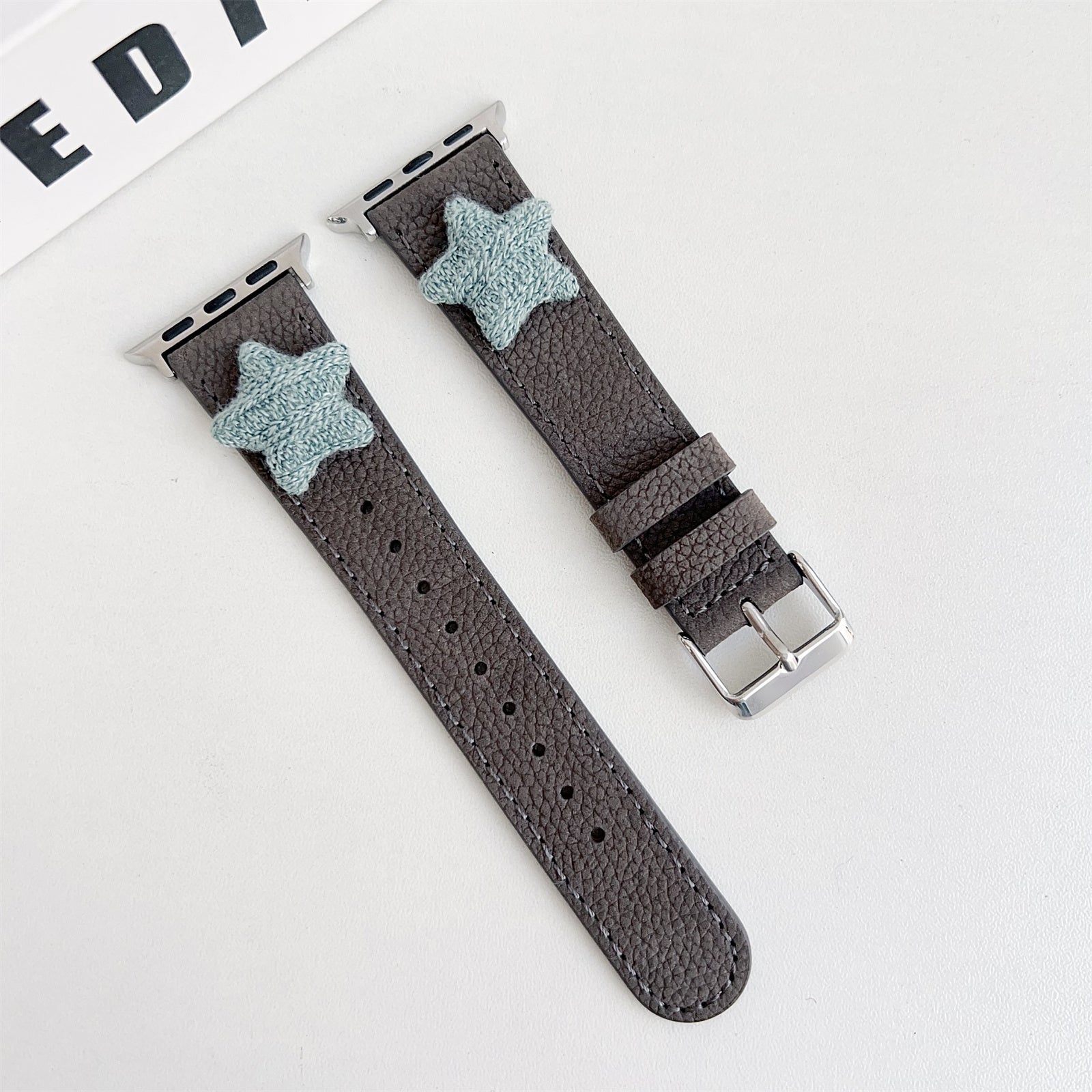 For Apple Watch Ultra 2 Ultra 49mm / Series 9 8 7 45mm / 6 5 4 SE (2022) SE (2023) SE 44mm / 3 2 1 42mm Strap Genuine Cow Leather Band - Black