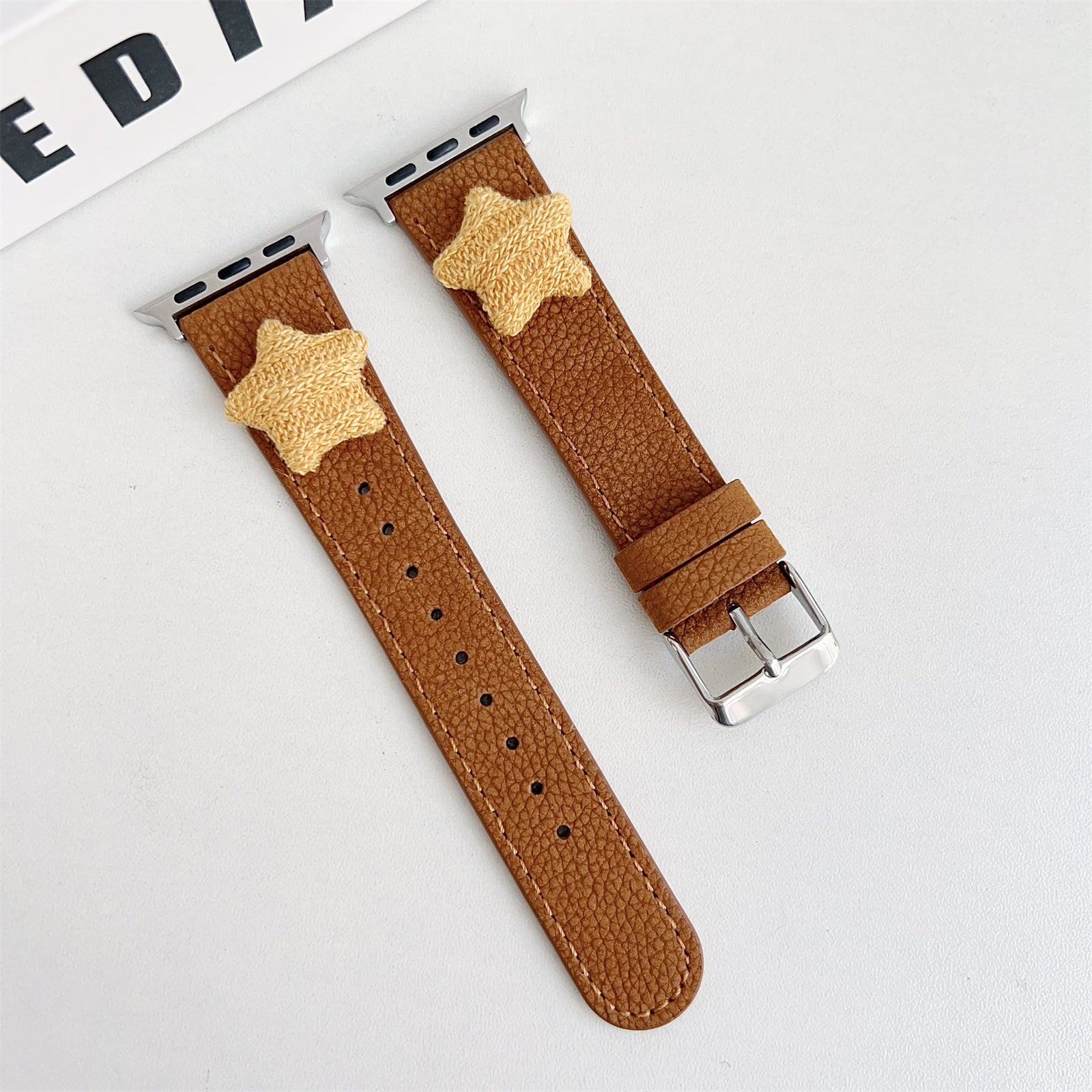 For Apple Watch Ultra 2 Ultra 49mm / Series 9 8 7 45mm / 6 5 4 SE (2022) SE (2023) SE 44mm / 3 2 1 42mm Strap Genuine Cow Leather Band - Black