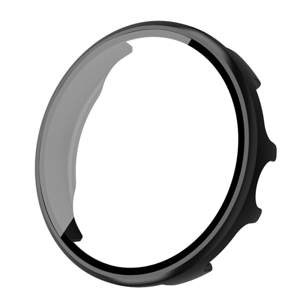 For Aigo GTV2 Watch Protective Cover Hard PC Case with Tempered Glass Protector - Black