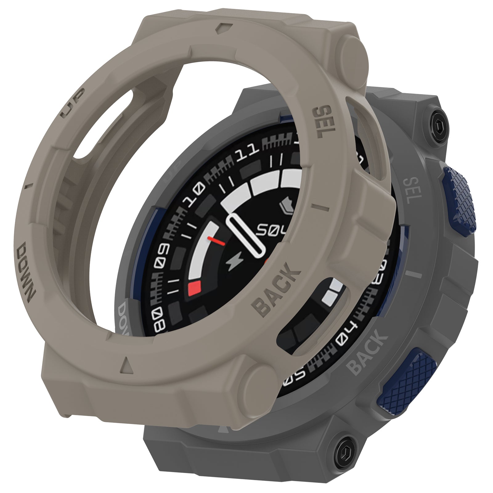 For Huami Amazfit Active Edge A2212 TPU Smartwatch Case Hollow Anti-collision Protective Frame - Green