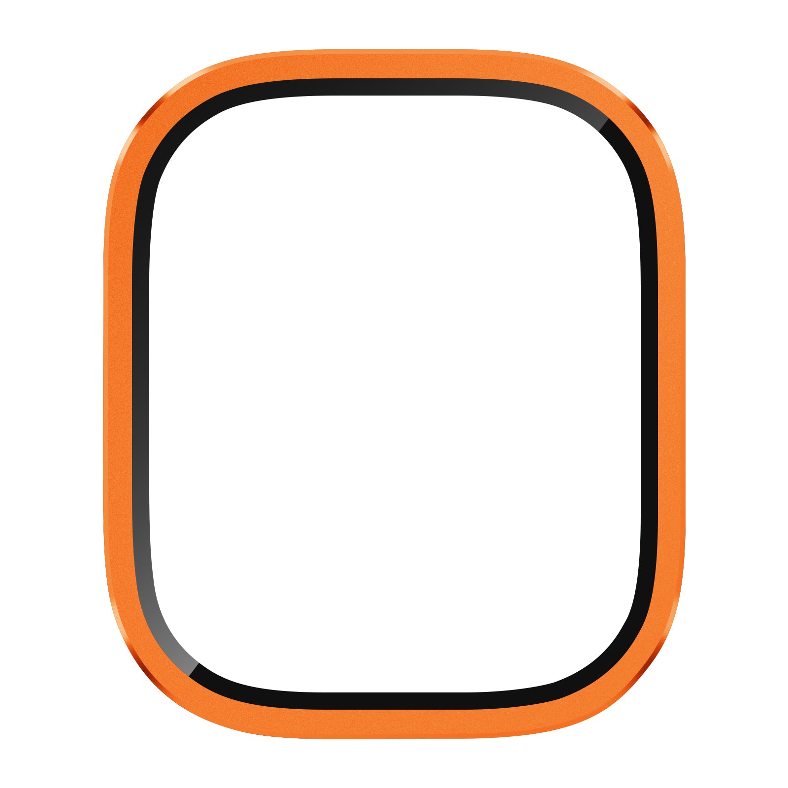 For Apple Watch Ultra 49mm / Ultra 2 49mm Case Aluminum Alloy Watch Cover with Tempered Glass Film - Orange