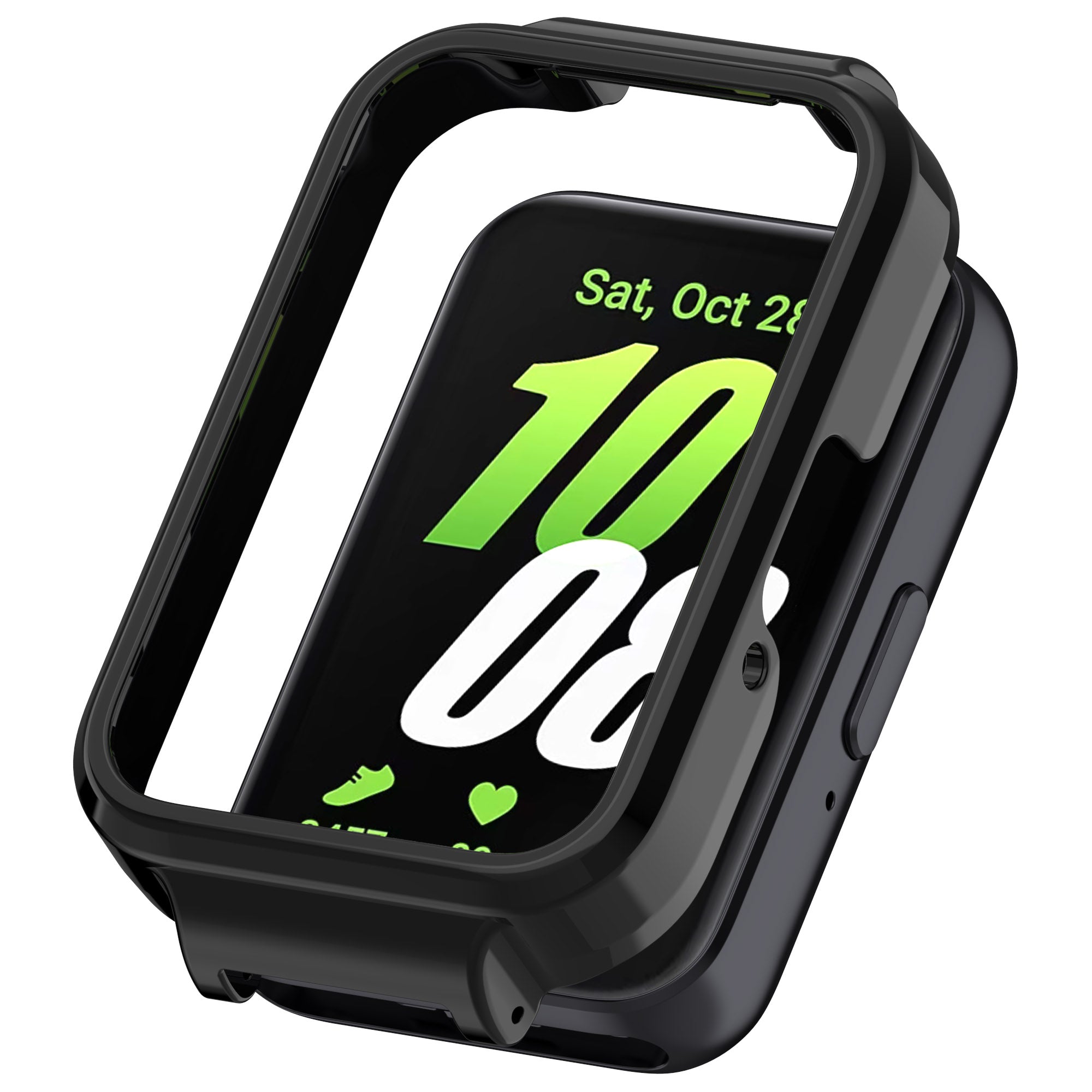 For Samsung Galaxy Fit3 SM-R390 Anti-collision PC Watch Case Protective Frame - Black