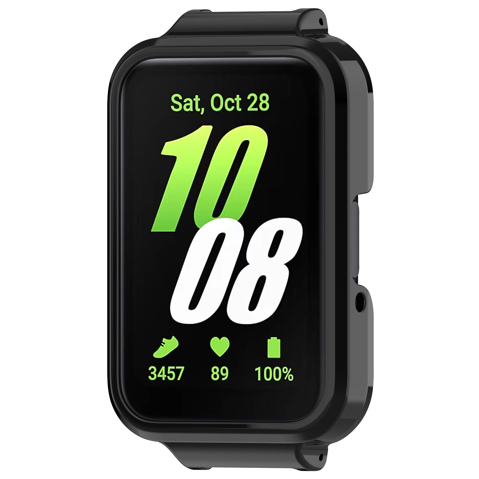 For Samsung Galaxy Fit3 SM-R390 Anti-collision PC Watch Case Protective Frame - Black