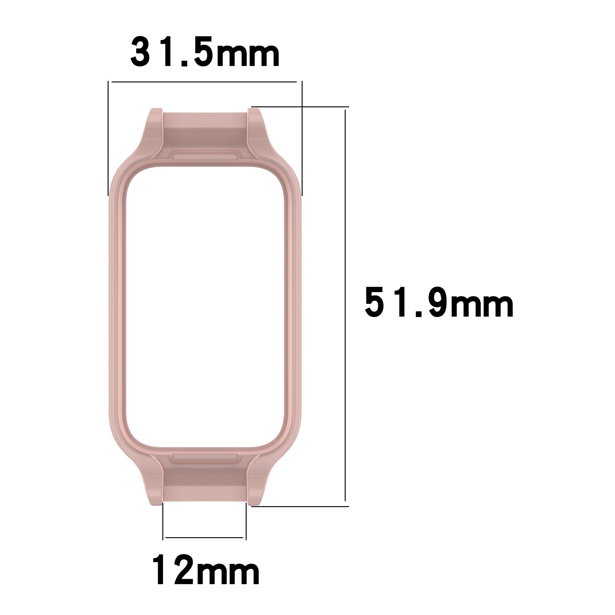 For Samsung Galaxy Fit3 SM-R390 Anti-collision PC Watch Case Protective Frame - Black