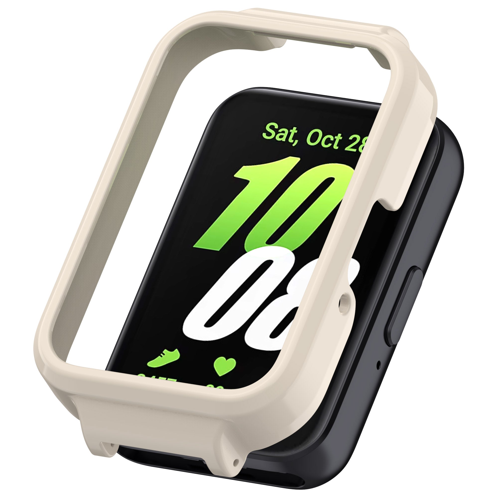 For Samsung Galaxy Fit3 SM-R390 Anti-collision PC Watch Case Protective Frame - Black