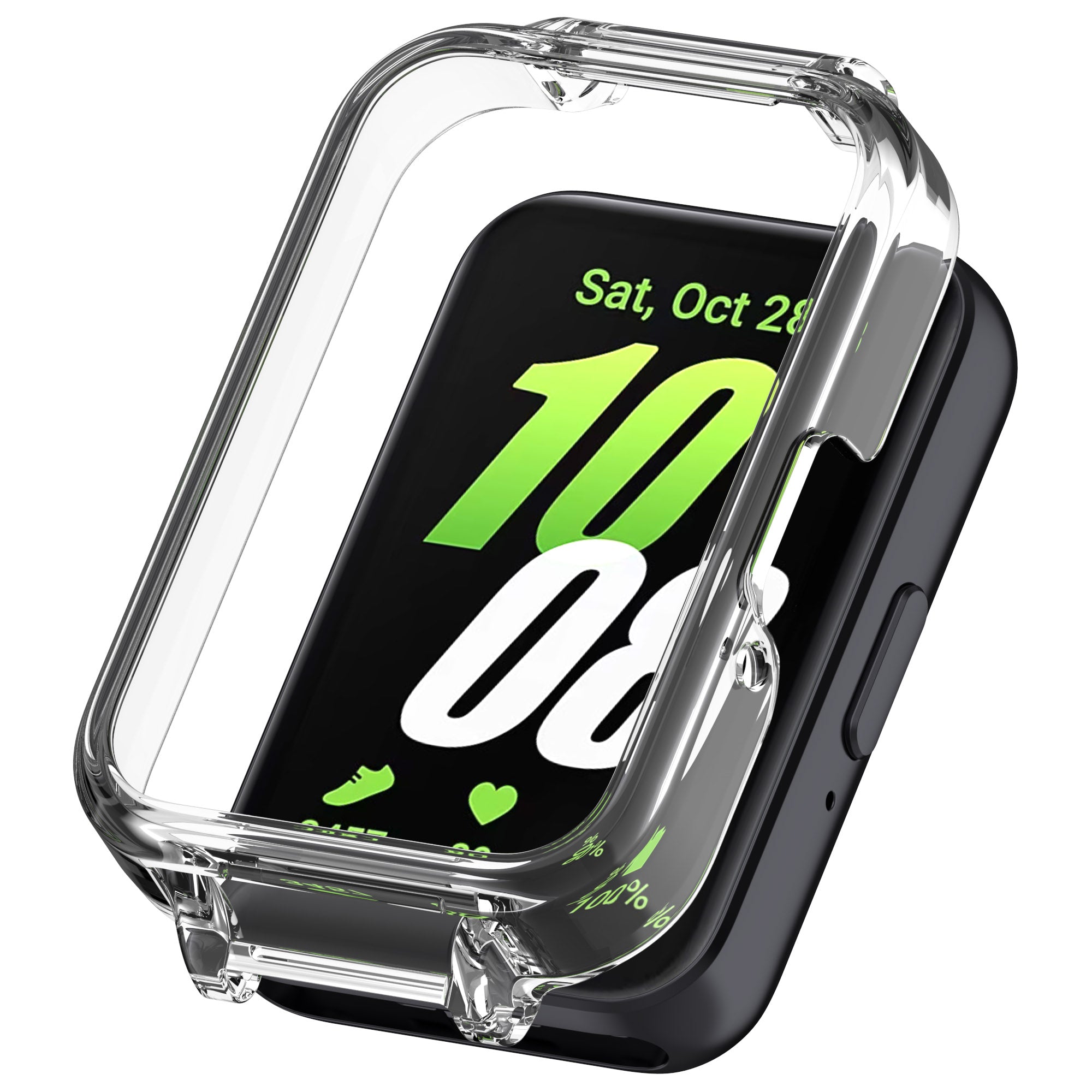 For Samsung Galaxy Fit3 SM-R390 Anti-collision PC Watch Case Protective Frame - Black