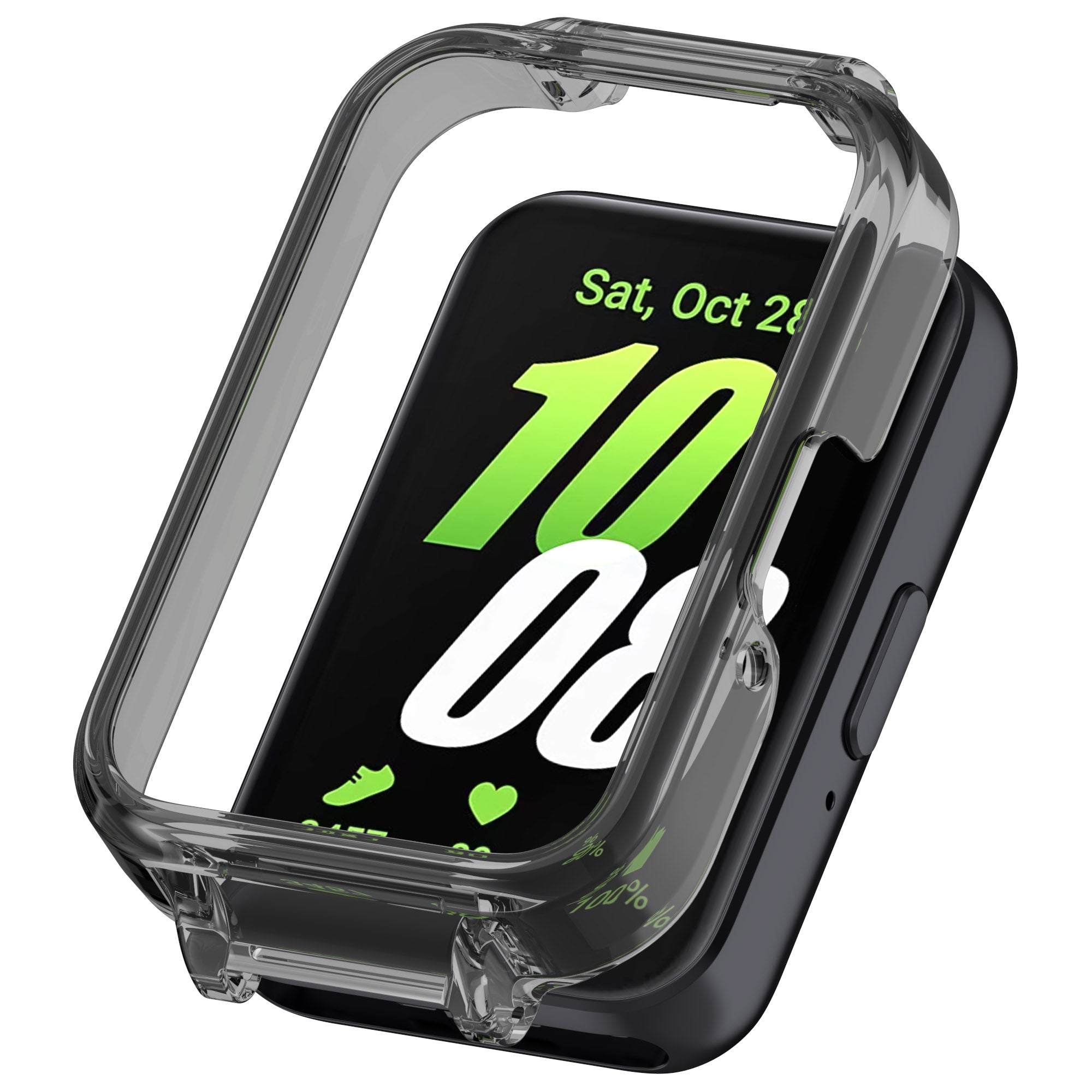 For Samsung Galaxy Fit3 SM-R390 Anti-collision PC Watch Case Protective Frame - Black