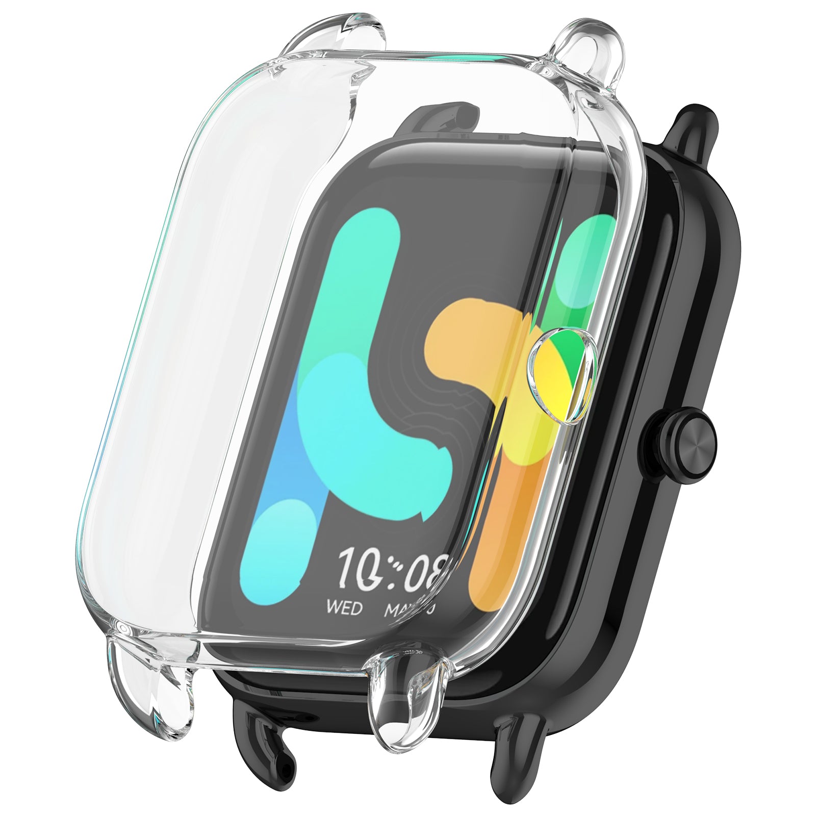 For Haylou RS4 Plus LS11  /  LS12 TPU Watch Case Bump Proof Protective Cover - Transparent