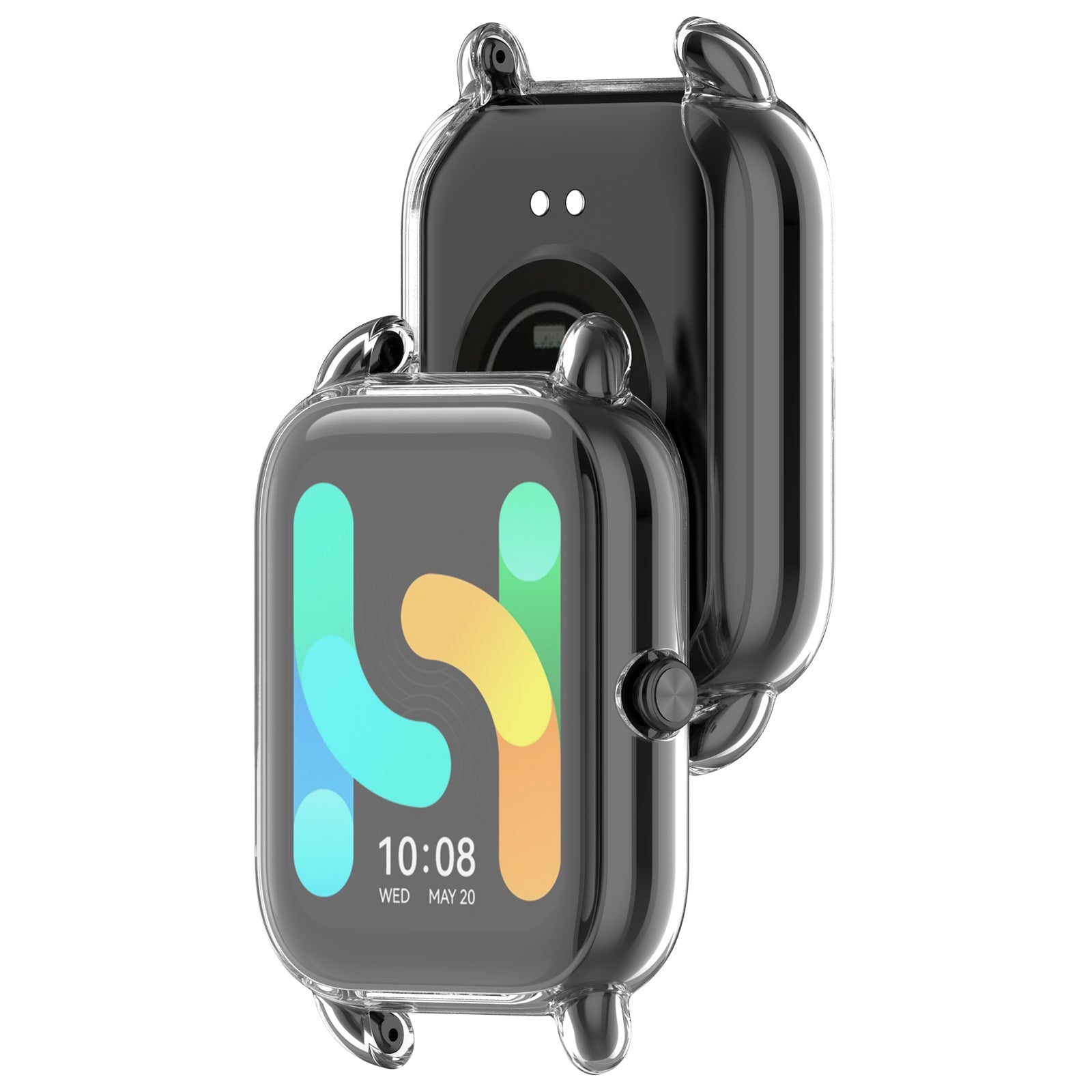 For Haylou RS4 Plus LS11  /  LS12 TPU Watch Case Bump Proof Protective Cover - Transparent
