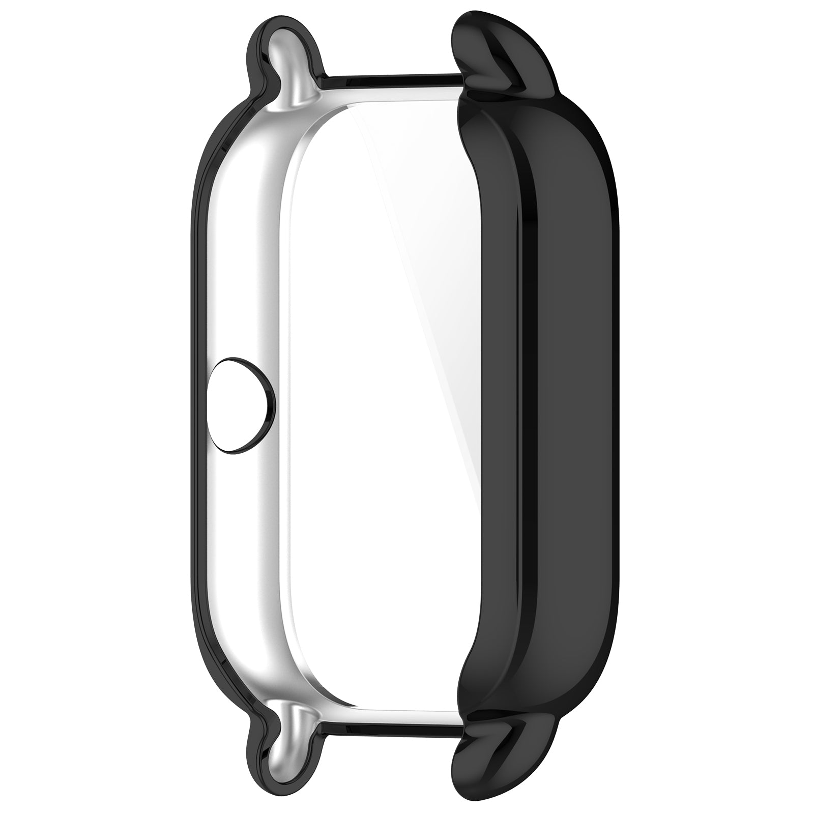 For Haylou RS4 Plus LS11 / LS12 TPU Watch Case Anti-collision All-inclusive Protective Cover - Electroplating Black