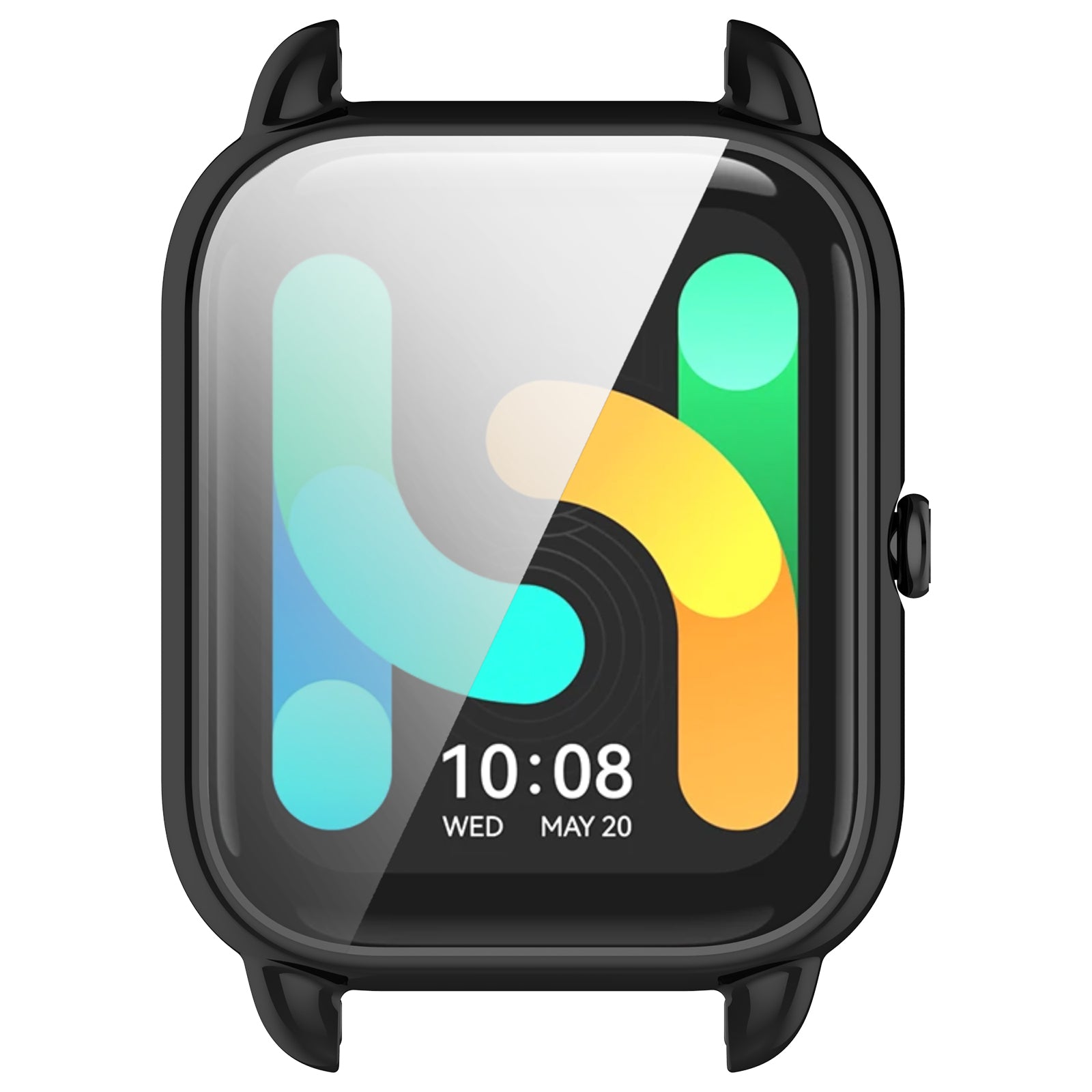 For Haylou RS4 Plus LS11 / LS12 TPU Watch Case Anti-collision All-inclusive Protective Cover - Electroplating Black