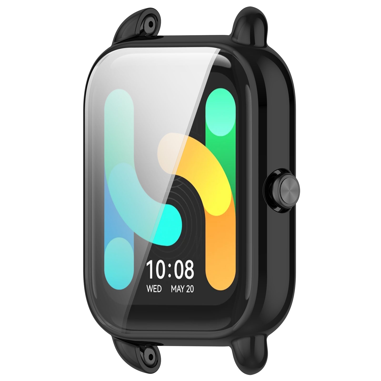 For Haylou RS4 Plus LS11 / LS12 TPU Watch Case Anti-collision All-inclusive Protective Cover - Electroplating Black