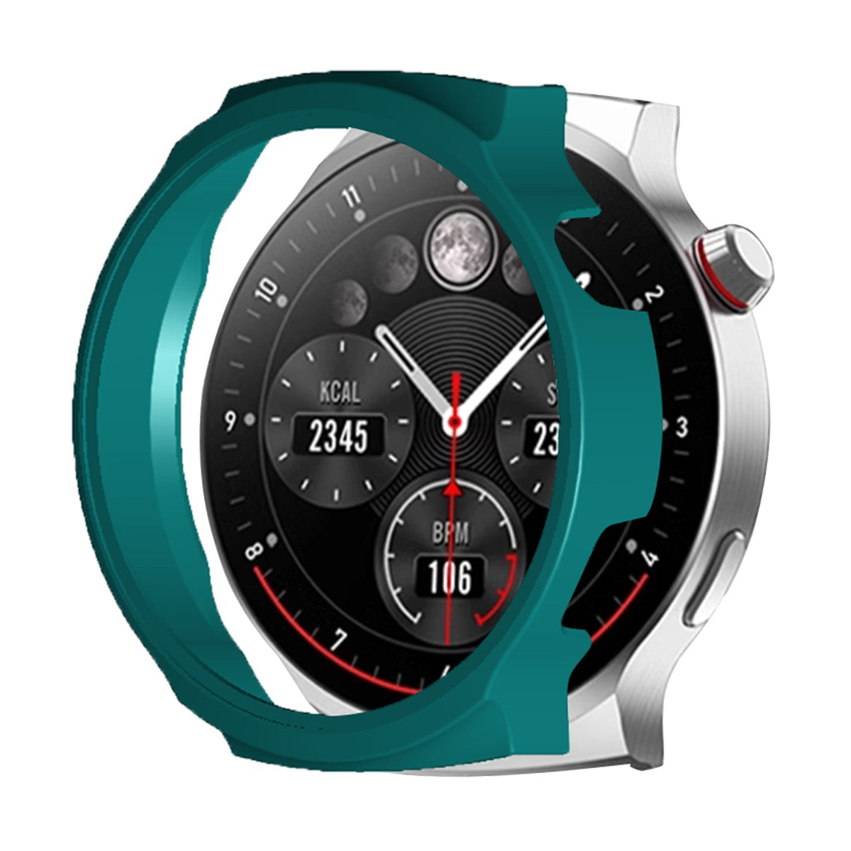 For Aigo V8 Case Hard PC Half Wrapped Watch Cover - Midnight Green