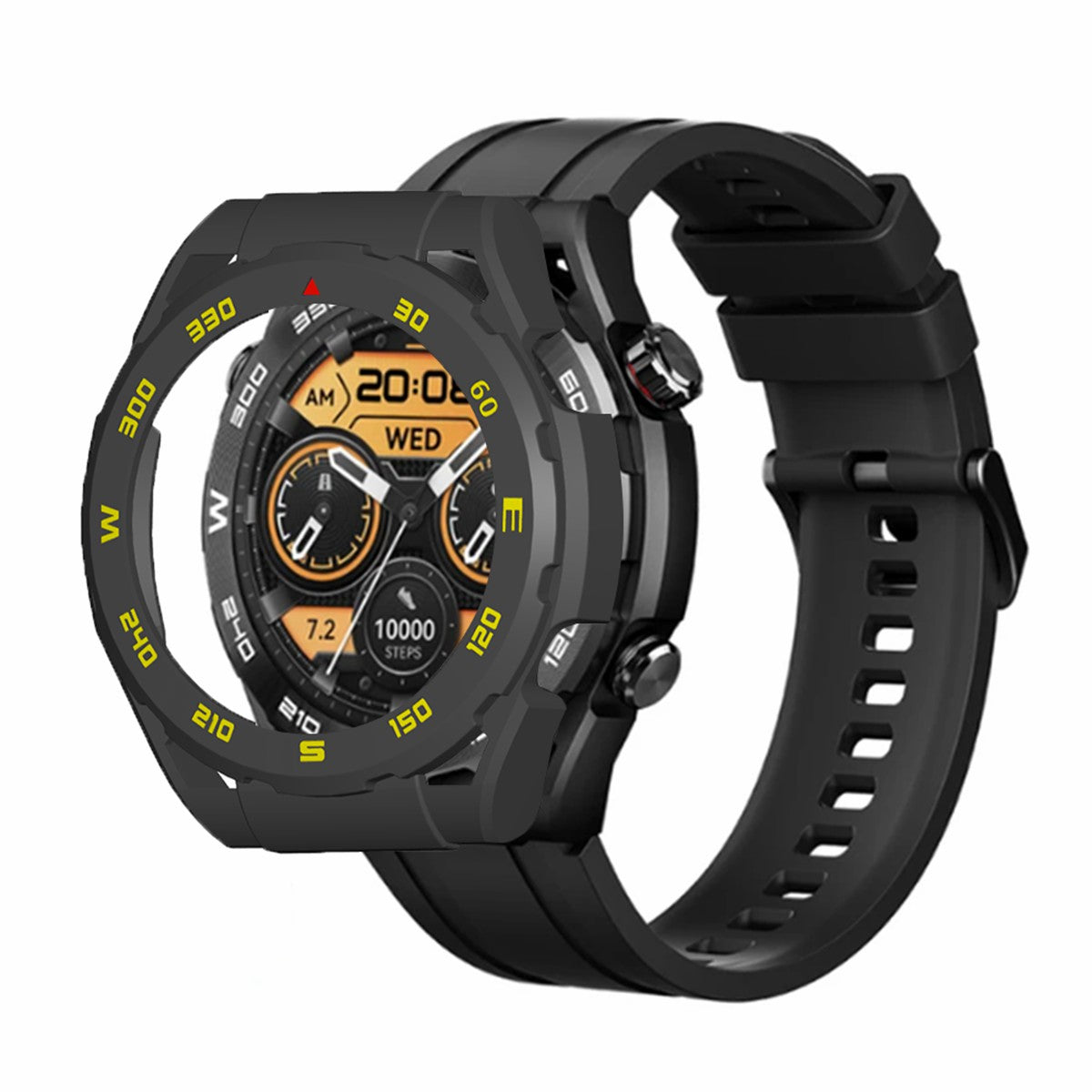 For Haylou Watch R8 Hard PC Watch Frame Case Anti-scratch Protective Cover - Midnight Green
