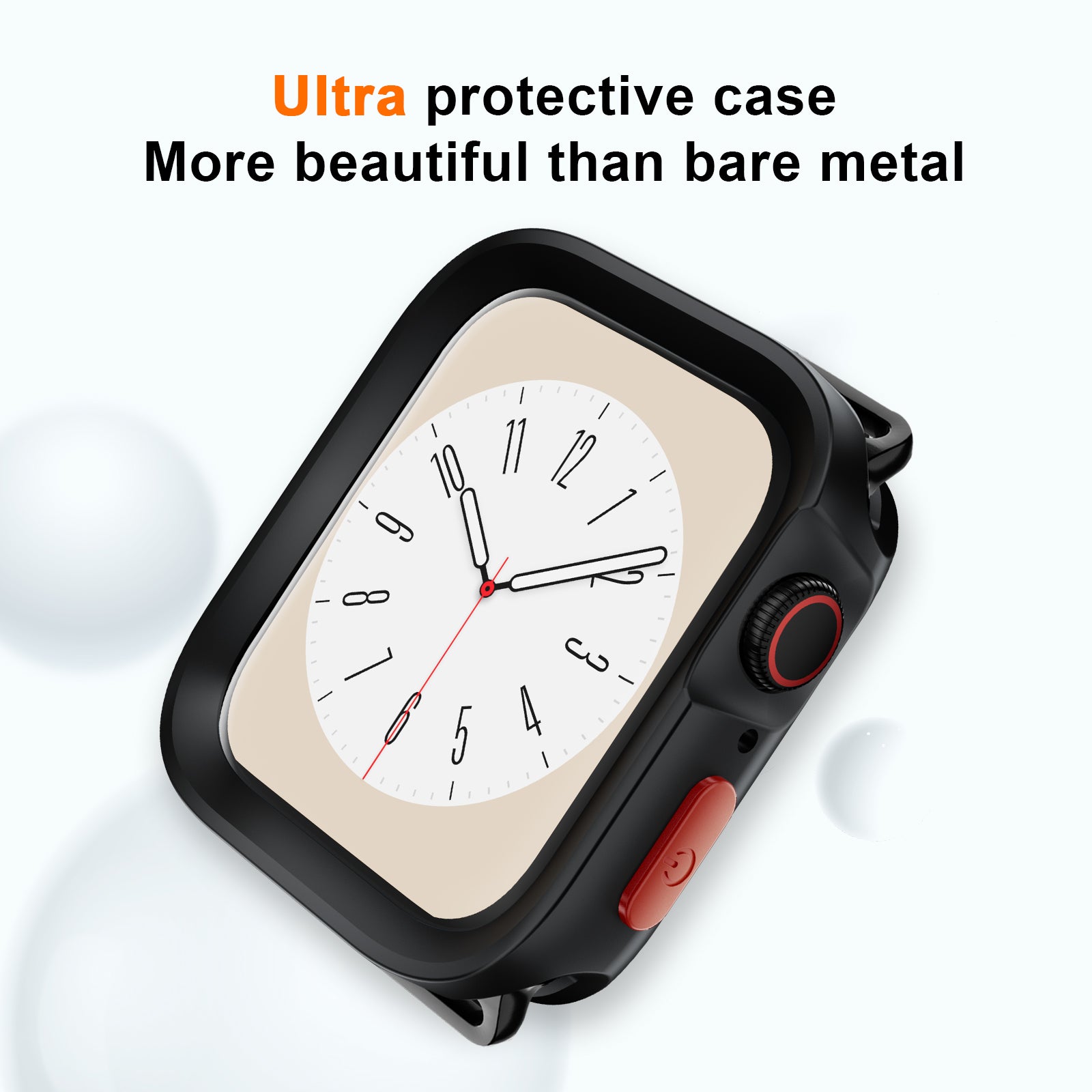 For Apple Watch Series 6 / 5 / 4 / SE (2022) / SE (2023) / SE 44mm Watch Case Anti-drop Hollow TPU Watch Frame - Matte Black