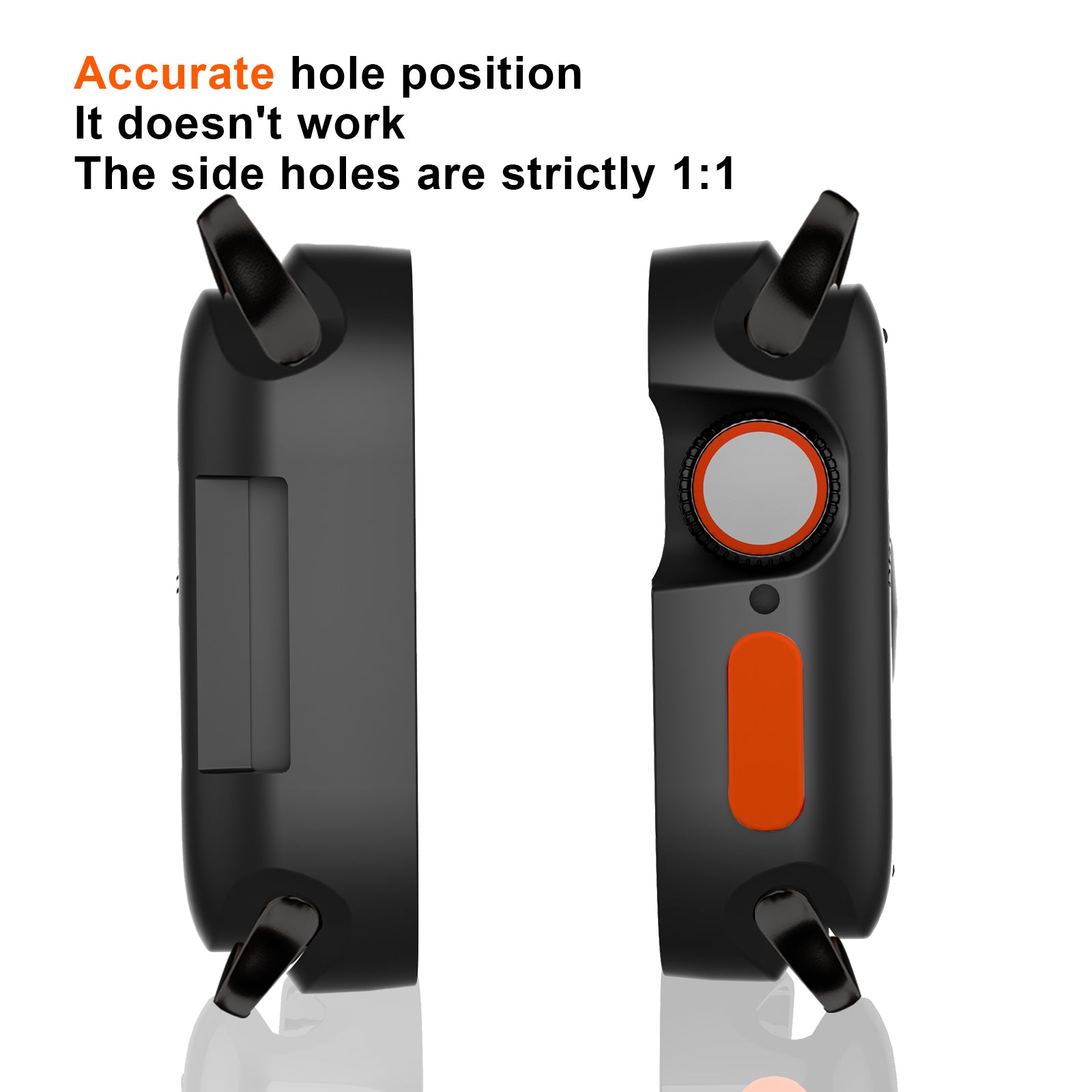 For Apple Watch Series 6 / 5 / 4 / SE (2022) / SE (2023) / SE 44mm Watch Case Anti-drop Hollow TPU Watch Frame - Matte Black