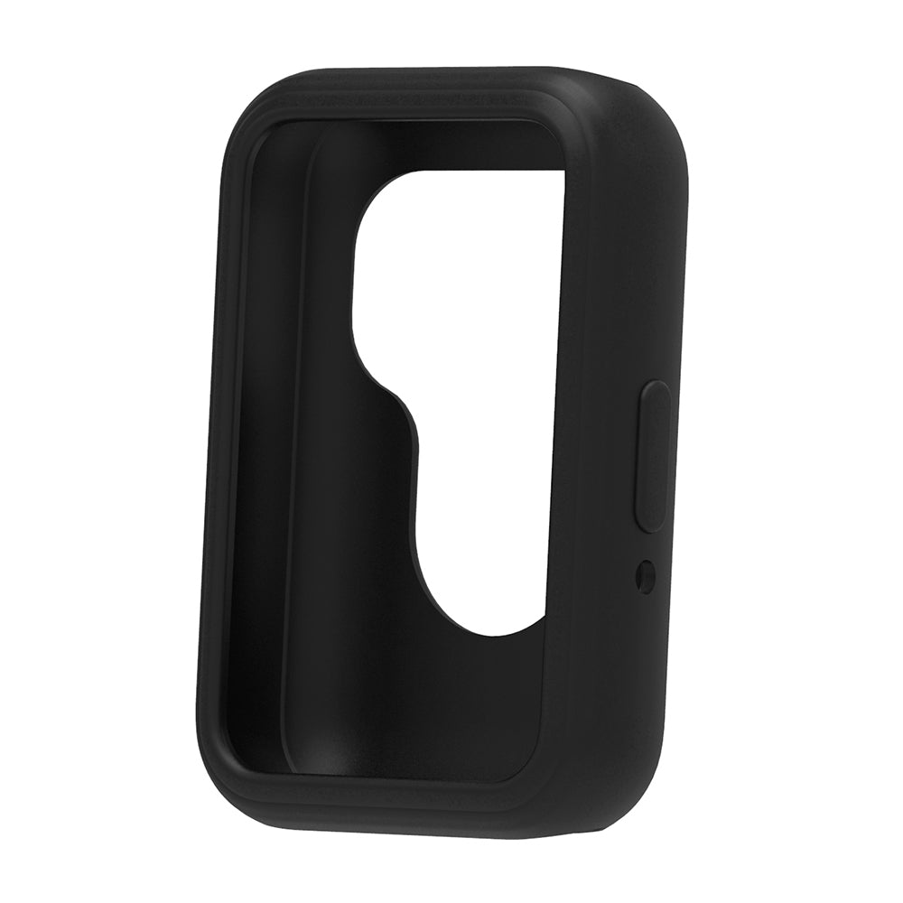 For Samsung Galaxy Fit3 Silicone Protective Cover Anti-Scratch Smart Watch Case - Black