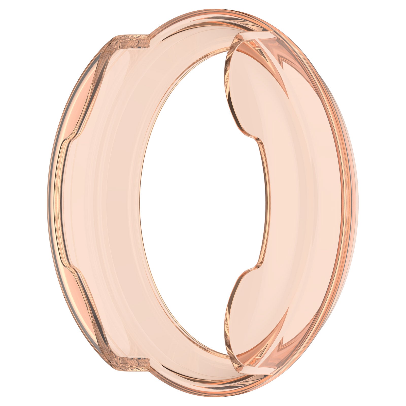 For Garmin Lily 2 Hollow-Out Shockproof TPU Watch Frame Case Smartwatch Protector - Transparent Pink
