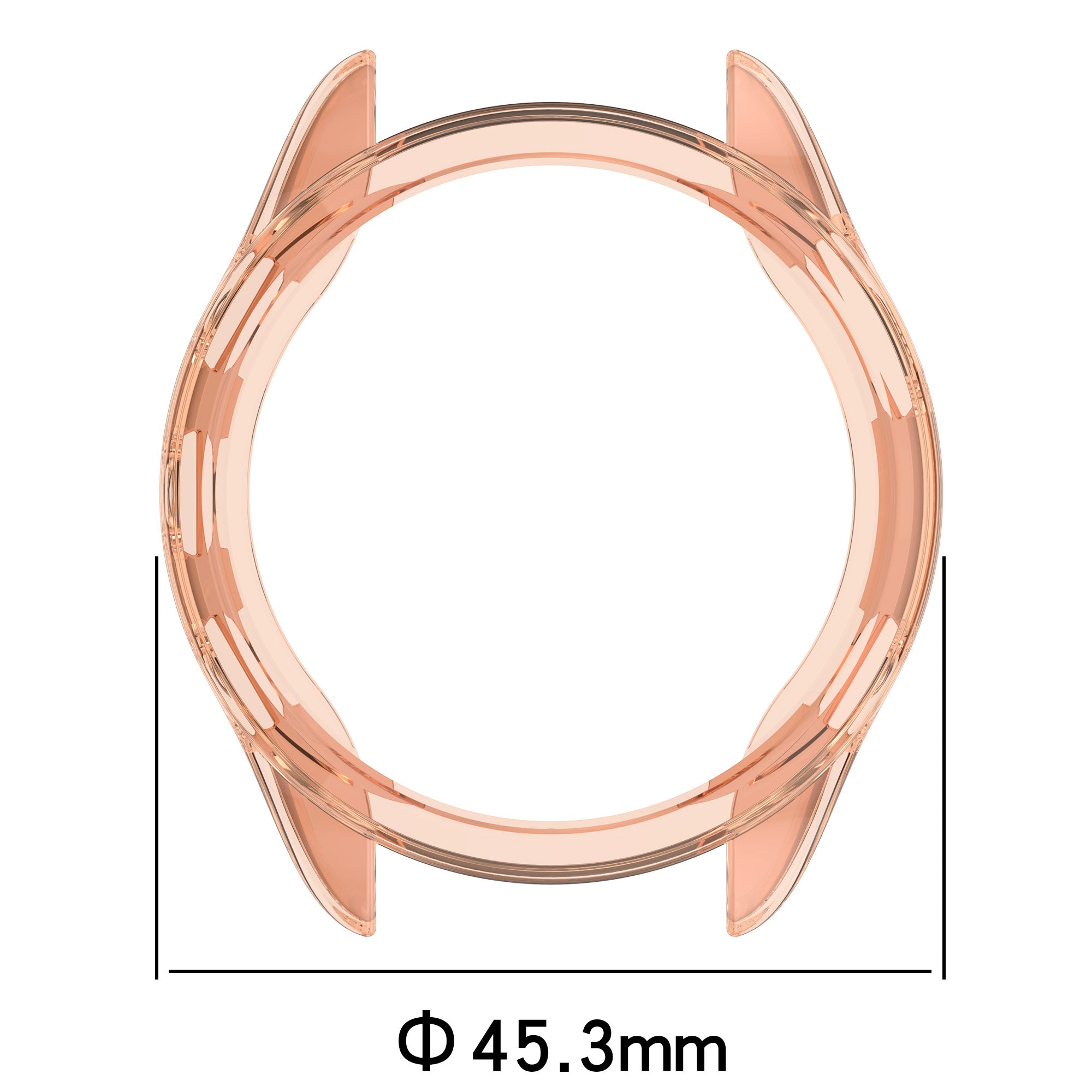 For Garmin Forerunner 165 / Forerunner 165 Music TPU Watch Frame Smartwatch Protector Case - Transparent Pink
