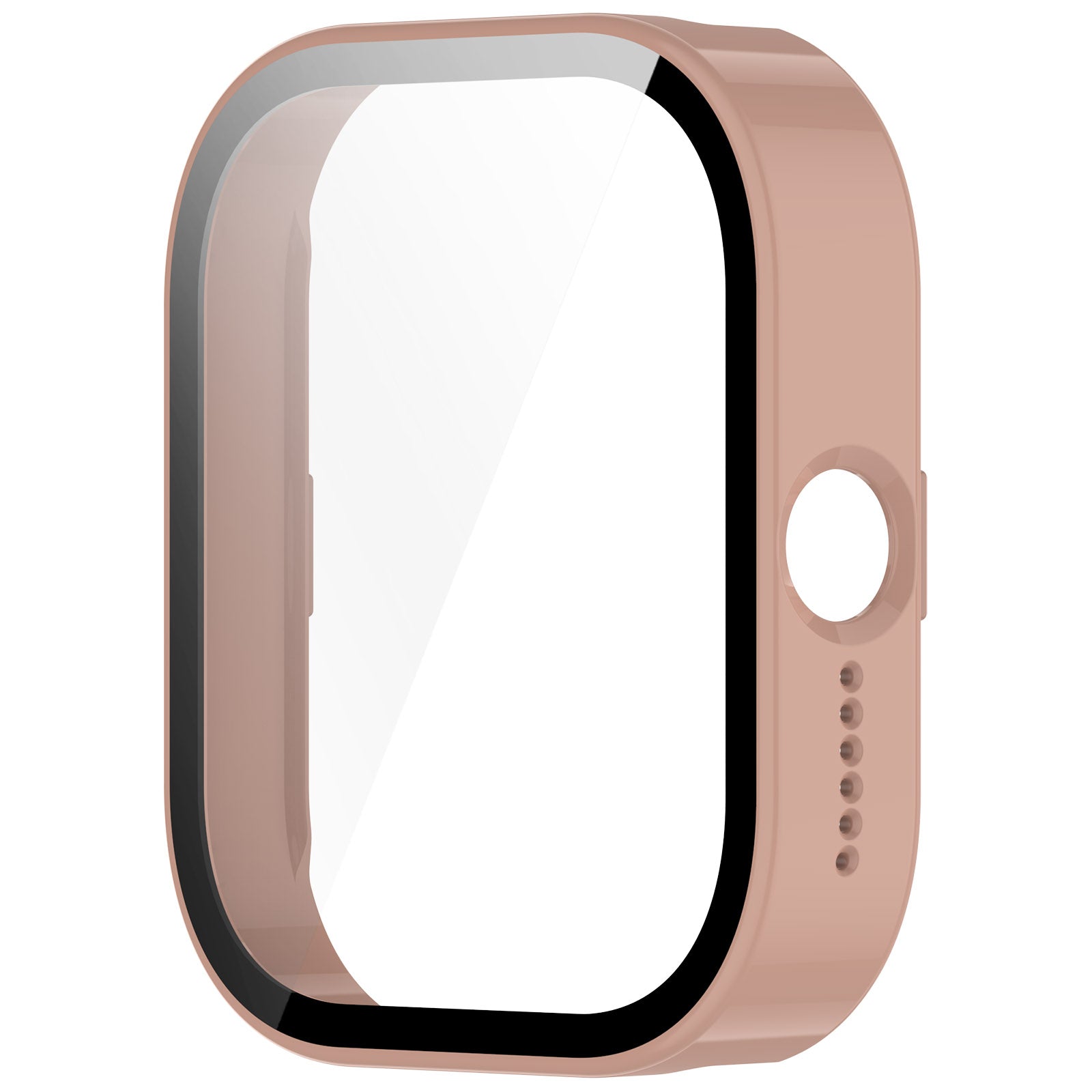 For CMF Watch Pro D395 Watch Cover PC+Tempered Film Watch Protective Case Anti-drop Protection - Sakura Pink