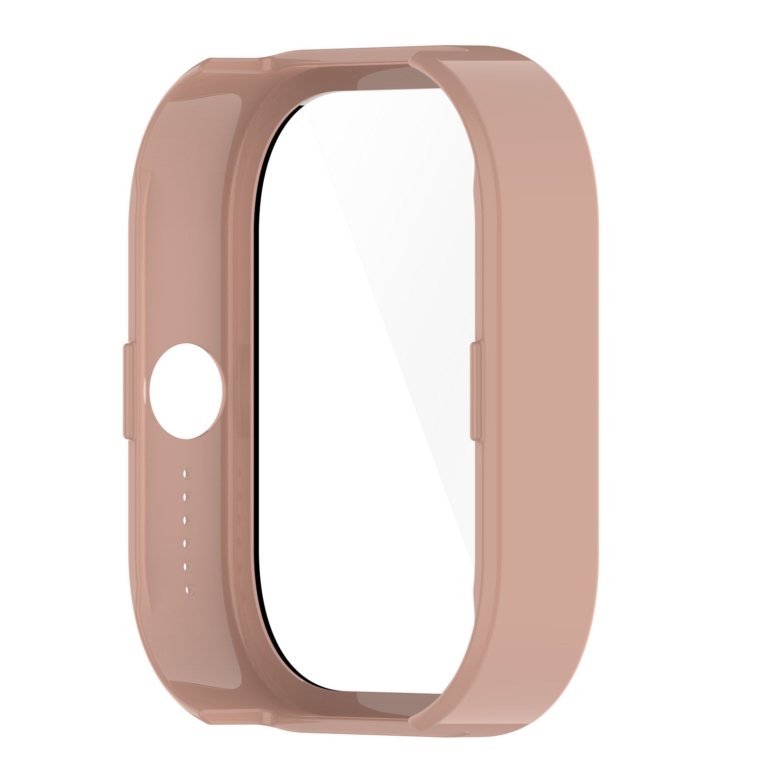 For CMF Watch Pro D395 Watch Cover PC+Tempered Film Watch Protective Case Anti-drop Protection - Sakura Pink