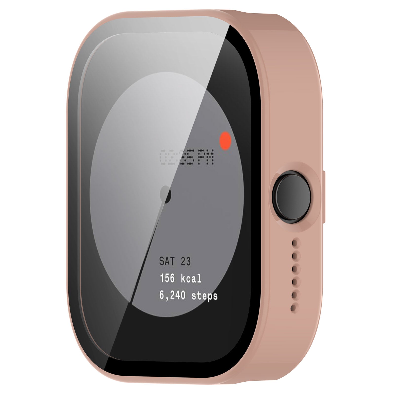 For CMF Watch Pro D395 Watch Cover PC+Tempered Film Watch Protective Case Anti-drop Protection - Sakura Pink