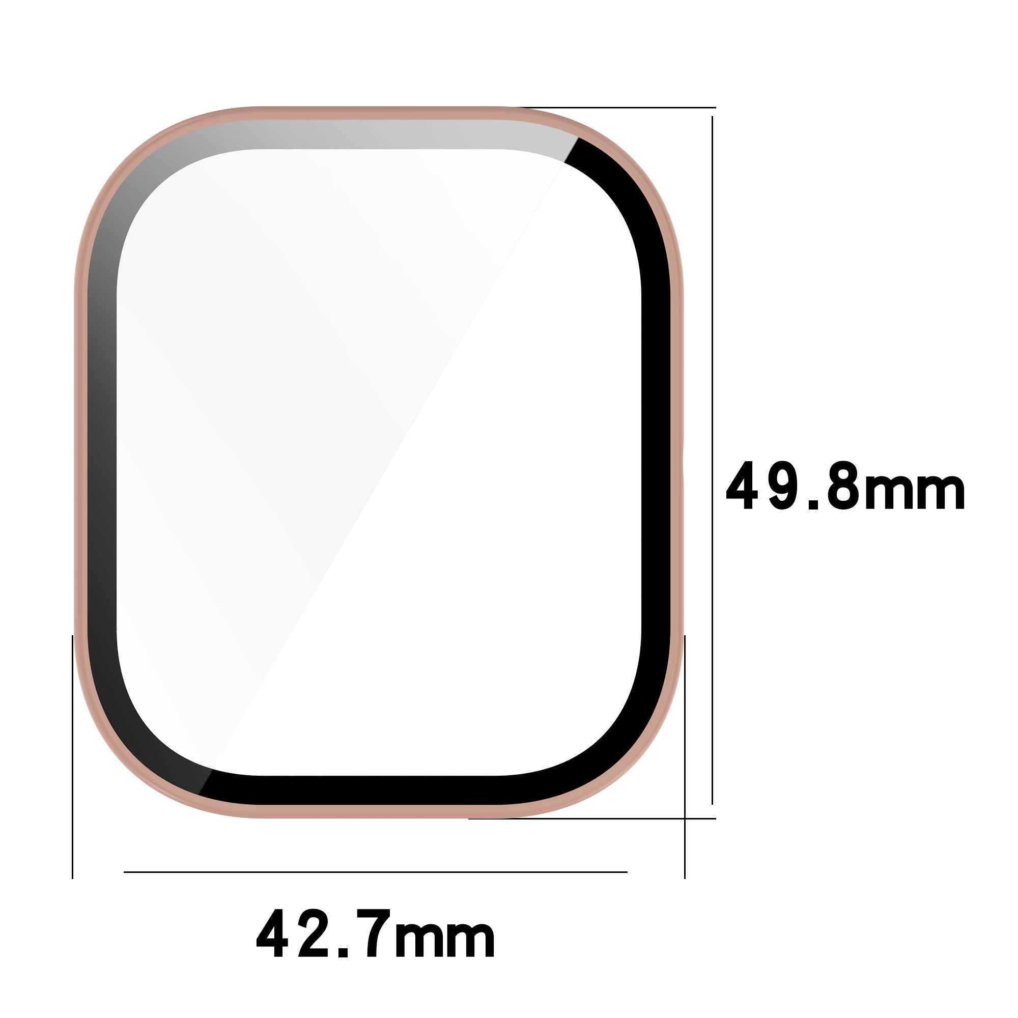 For CMF Watch Pro D395 Watch Cover PC+Tempered Film Watch Protective Case Anti-drop Protection - Sakura Pink