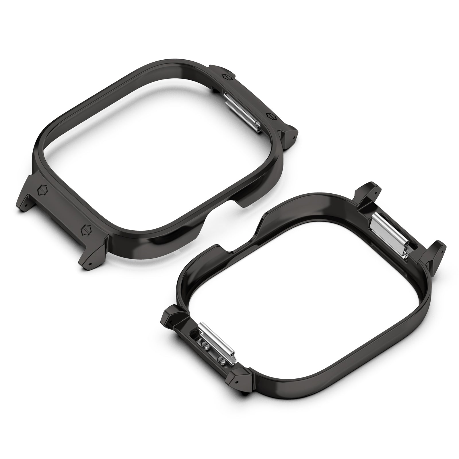 For CMF Watch Pro D395 Smart Watch Case Metal Watch Protective Cover 20mm Watch Protector - Black
