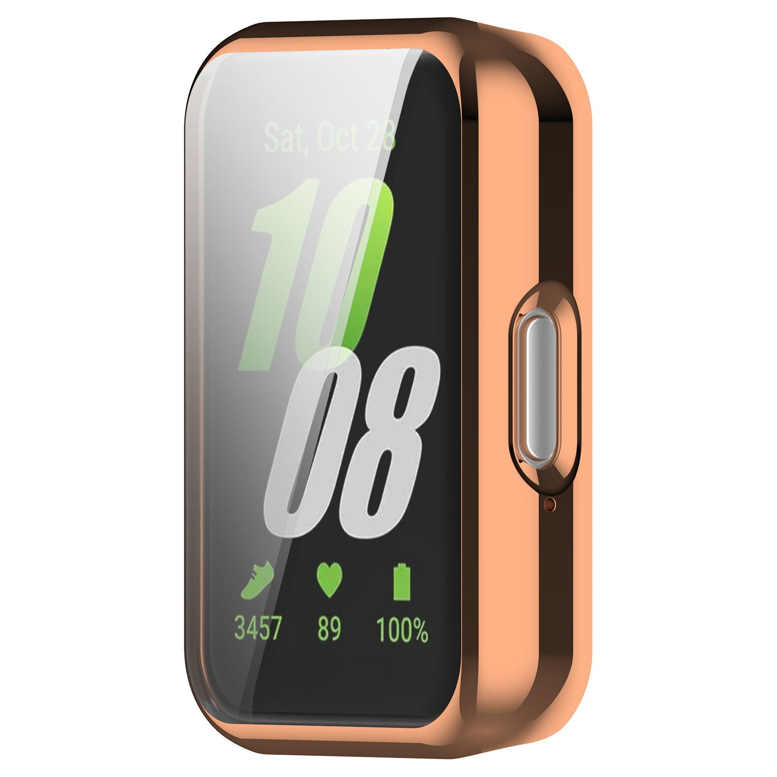For Samsung Galaxy Fit3 Soft TPU Protective Cover All-inclusive Electroplating Watch Case - Rose Gold