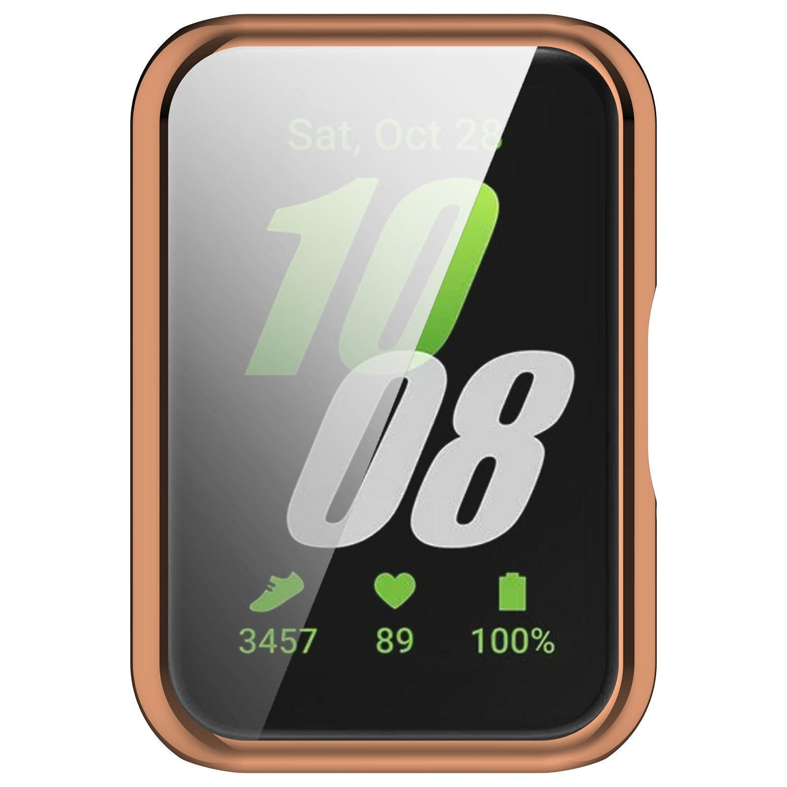 For Samsung Galaxy Fit3 Soft TPU Protective Cover All-inclusive Electroplating Watch Case - Rose Gold