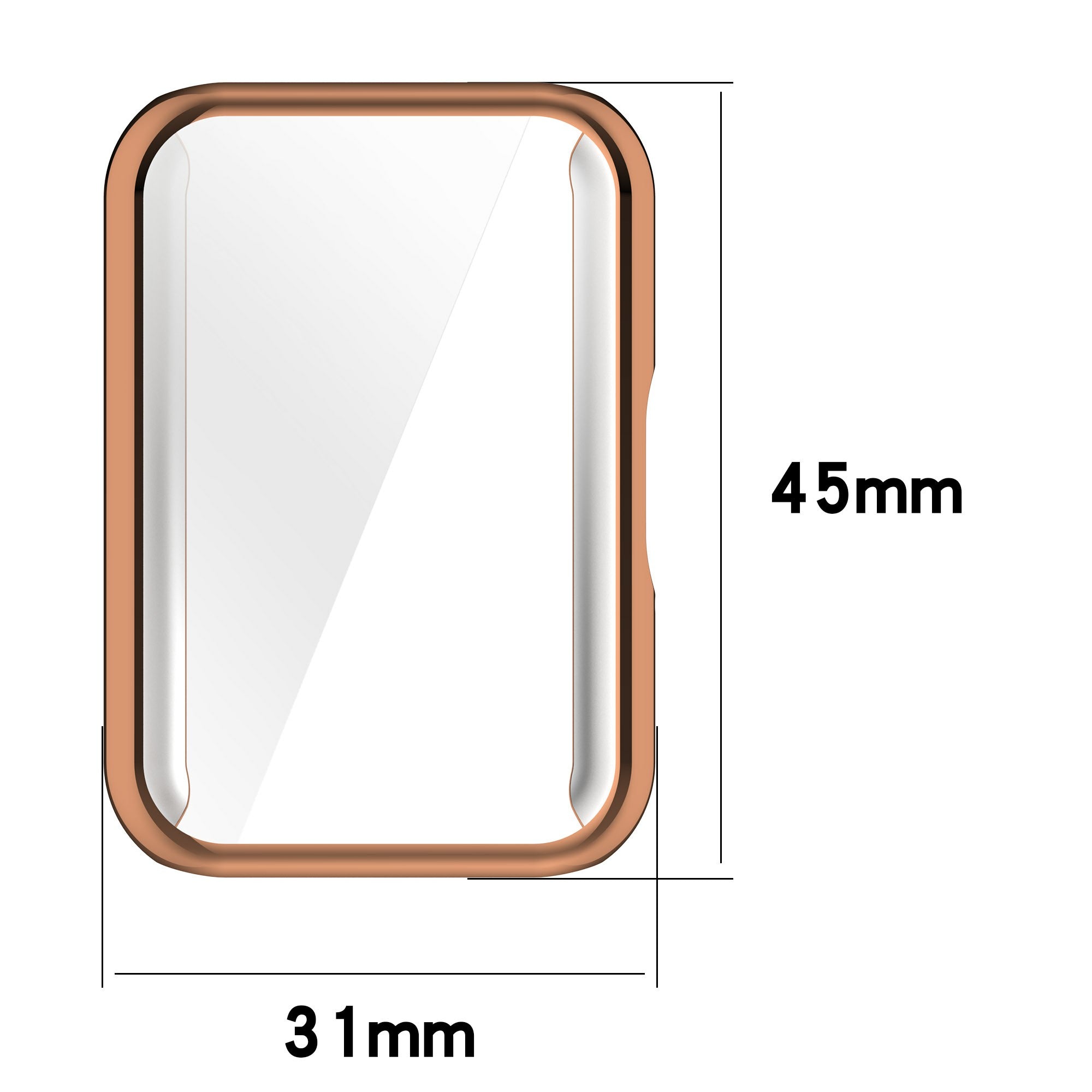 For Samsung Galaxy Fit3 Soft TPU Protective Cover All-inclusive Electroplating Watch Case - Rose Gold