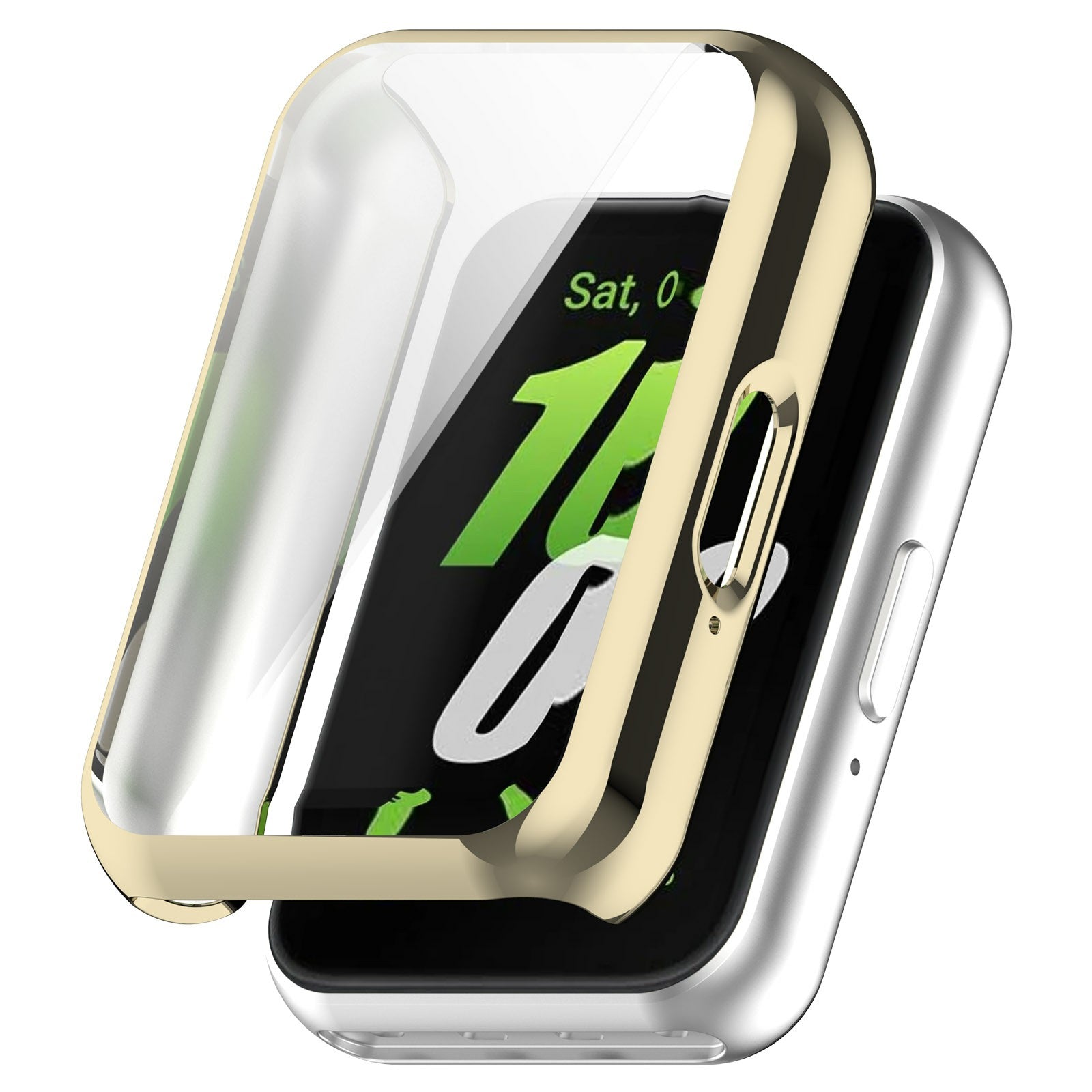 For Samsung Galaxy Fit3 Soft TPU Protective Cover All-inclusive Electroplating Watch Case - Rose Gold