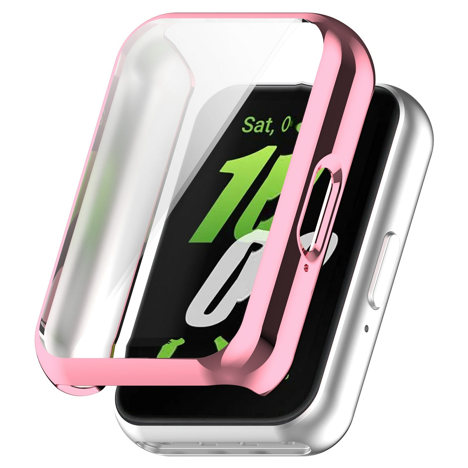 For Samsung Galaxy Fit3 Soft TPU Protective Cover All-inclusive Electroplating Watch Case - Rose Gold