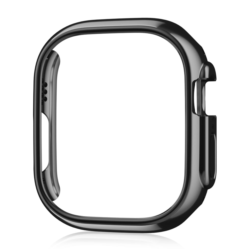 For Apple Watch Ultra 2  /  Ultra 49mm Watch Frame Case Shock-Absorbent PC Cover - Black