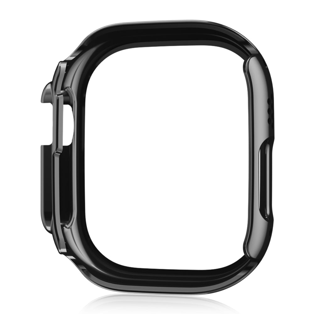 For Apple Watch Ultra 2  /  Ultra 49mm Watch Frame Case Shock-Absorbent PC Cover - Black