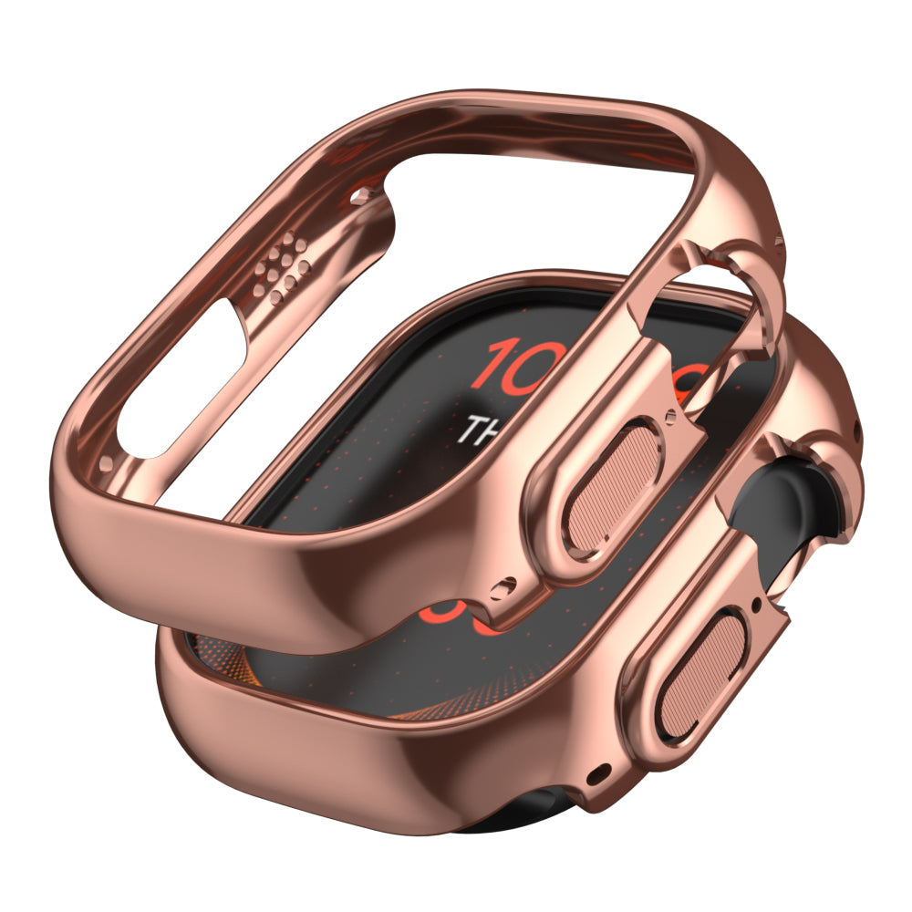 For Apple Watch Series 6  /  5  /  4  /  SE (2022)  /  SE 44mm Watch Cover Drop-proof PC Electroplating Case - Black