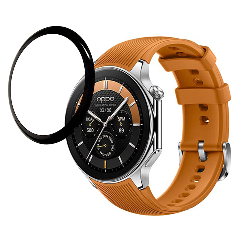 For Oppo Watch X Screen Protector Black Edges PMMA Watch Screen Film