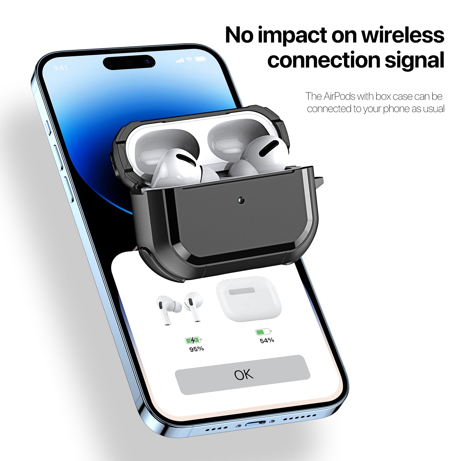 DUX DUCIS PECA Series for Apple AirPods Pro 2 Armor Cover Shock-Absorbing PC+TPU Earphone Case with Keychain