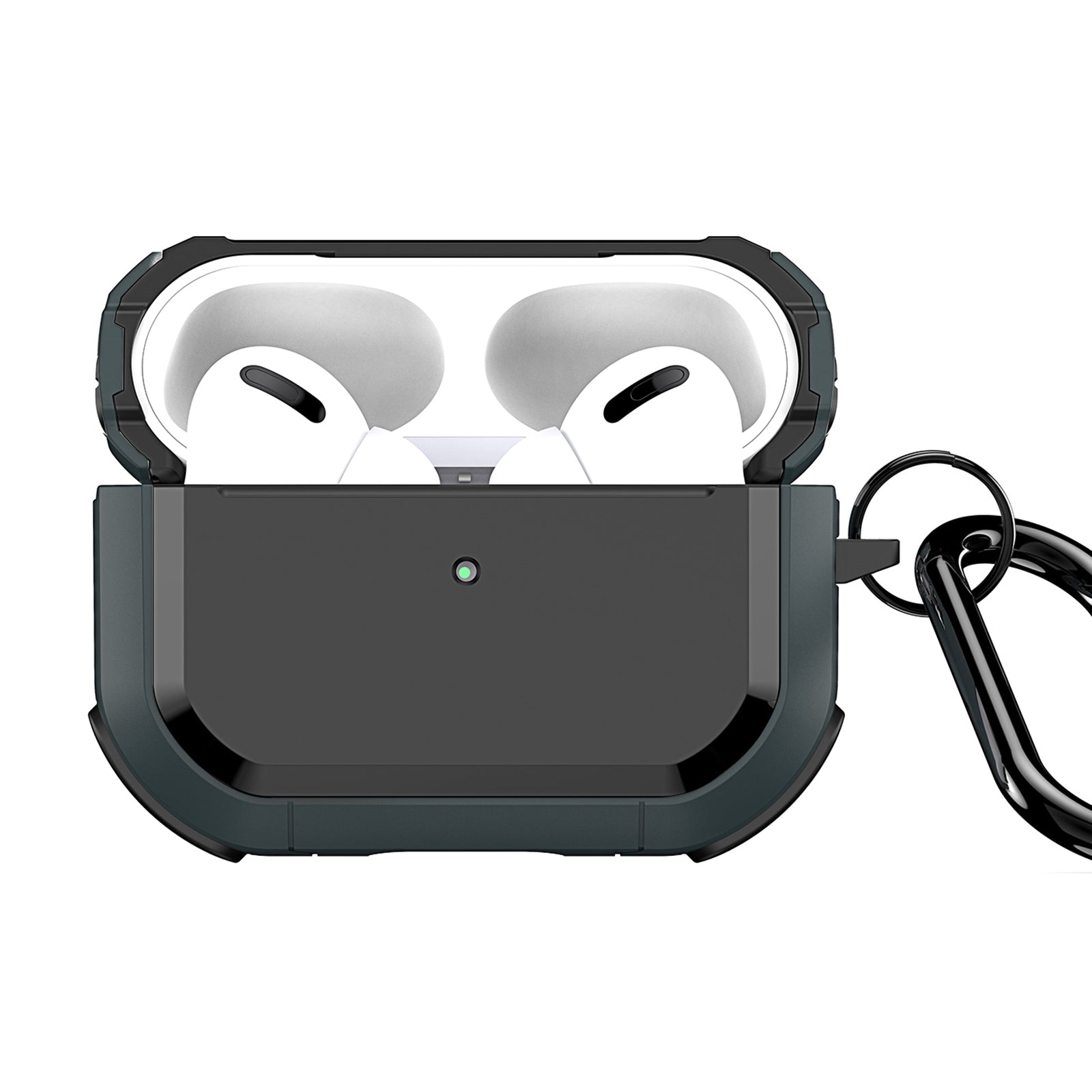 DUX DUCIS PECA Series for Apple AirPods Pro 2 Armor Cover Shock-Absorbing PC+TPU Earphone Case with Keychain