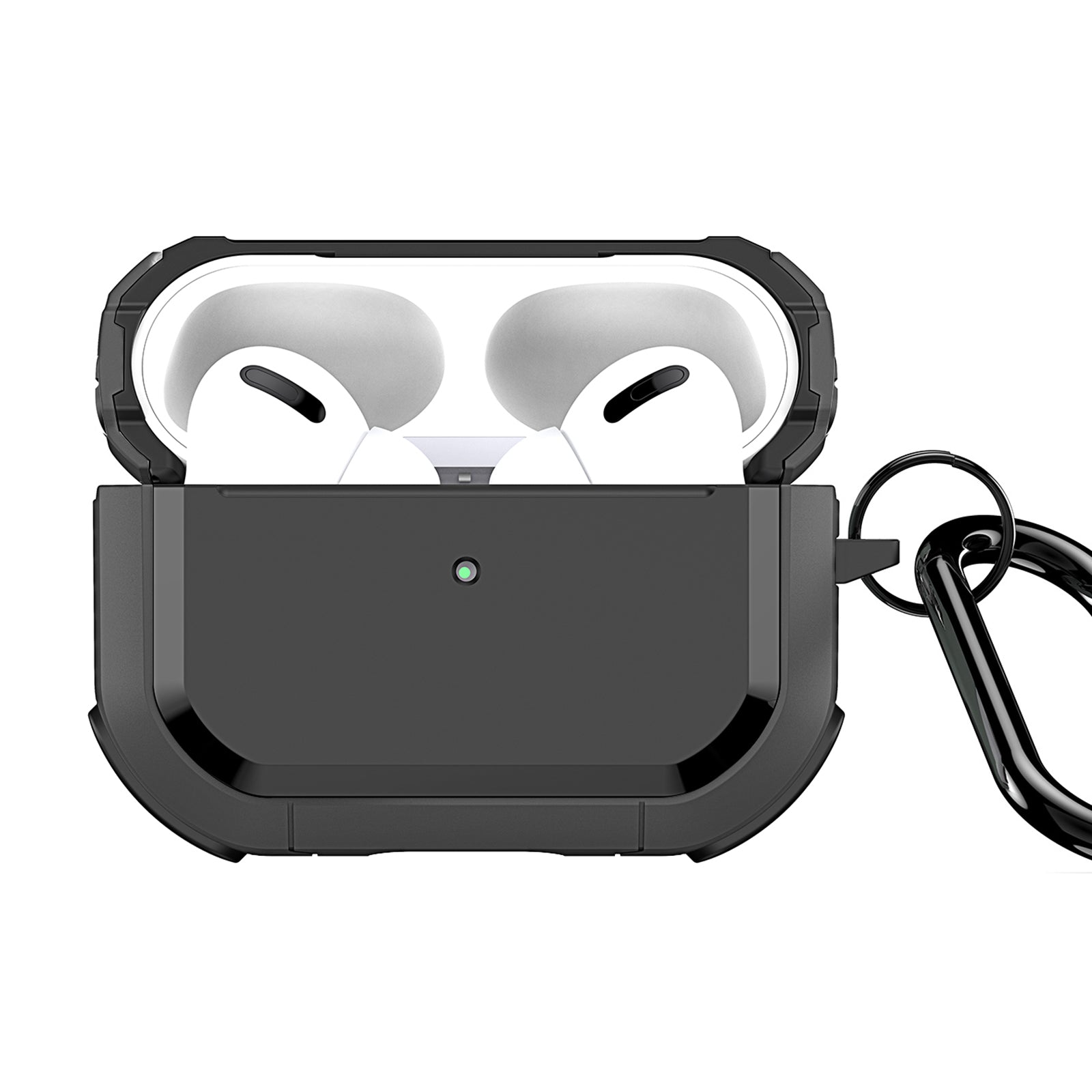 DUX DUCIS PECA Series for Apple AirPods Pro 2 Armor Cover Shock-Absorbing PC+TPU Earphone Case with Keychain