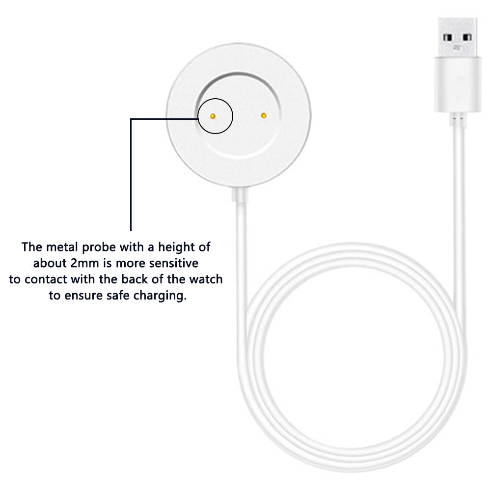 For Huawei Watch GT 2 Pro / GT 2 / GT2 Pro ECG Magnetic Smart Watch Charger with 60cm Cable - Black