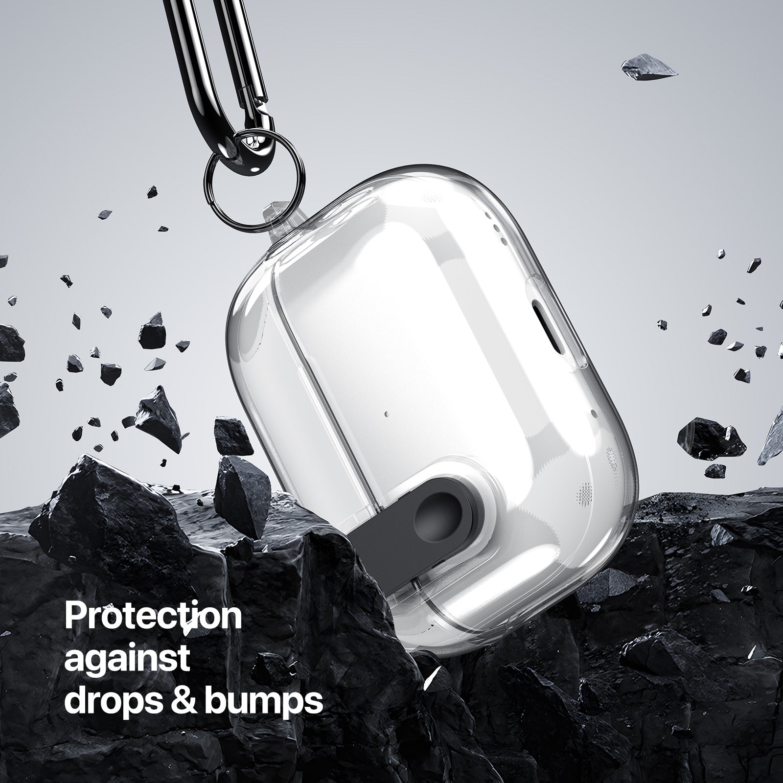 DUX DUCIS PECL Series for Apple AirPods Pro 2 Earphone Case TPU+PC Cover with Hanging Hook