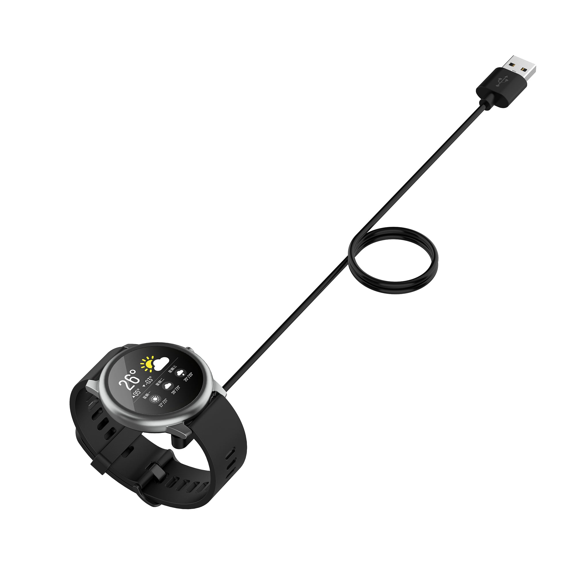 For P66D Watch USB Magnetic Watch Charger Charging Dock with 100CM Cable