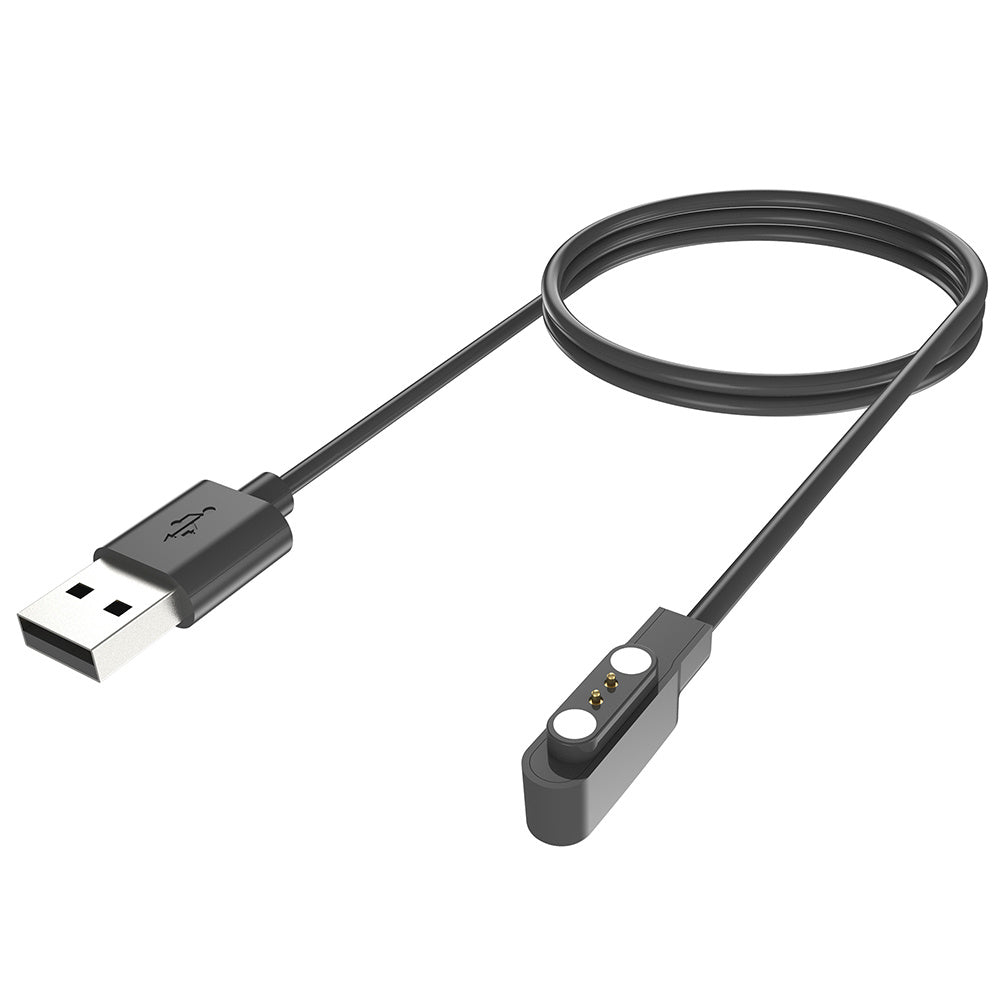 For QCY Watch GTC / Watch WA22GTCA USB 60CM Cable Magnetic Watch Charger Charging Dock - Black