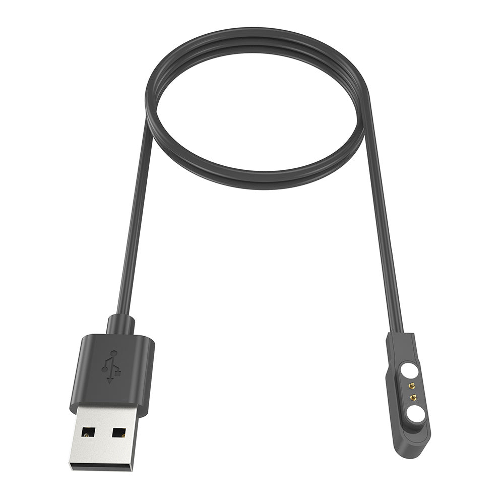 For QCY Watch GTC / Watch WA22GTCA USB 60CM Cable Magnetic Watch Charger Charging Dock - Black