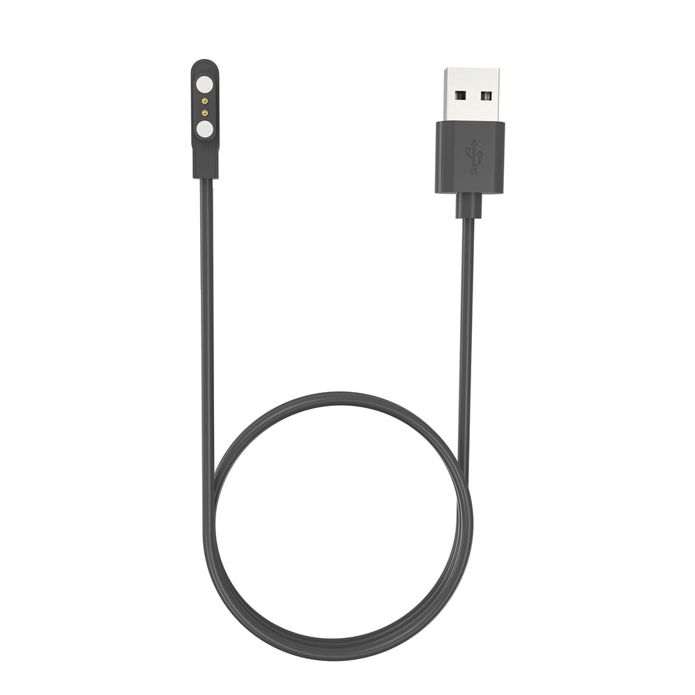 For QCY Watch GTC / Watch WA22GTCA USB 60CM Cable Magnetic Watch Charger Charging Dock - Black