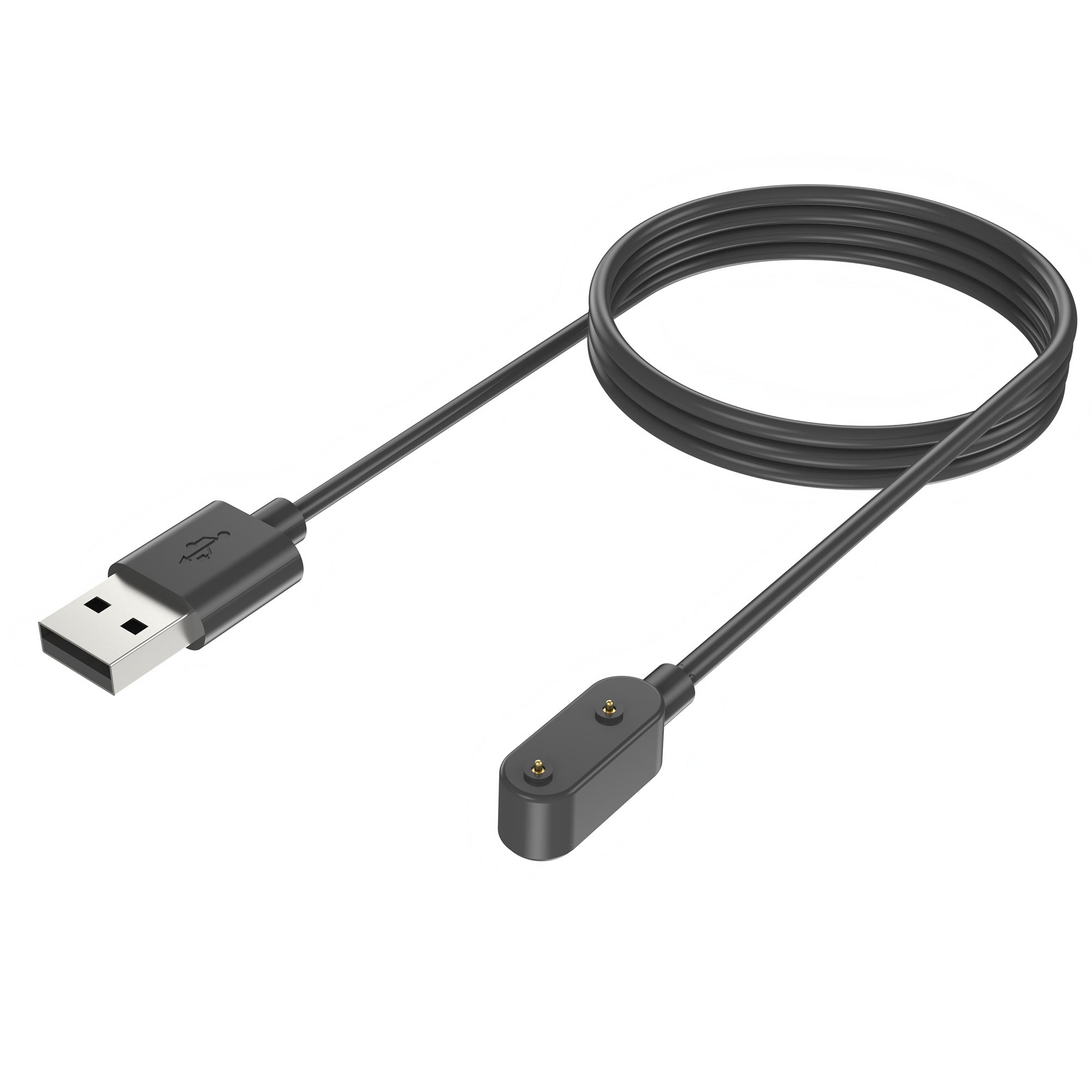 For Honor Haylou Watch USB Watch Charger Magnetic Charging Dock with 100cm Cable - Black