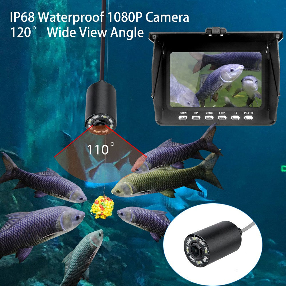 SYSD-519C Waterproof Fish Finder 5-Inch Screen 20m Wire Underwater Fishing Camera