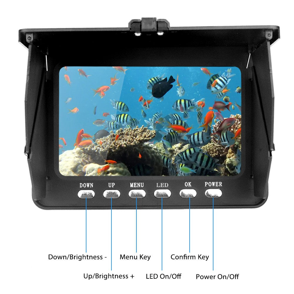 SYSD-519C Waterproof Fish Finder 5-Inch Screen 20m Wire Underwater Fishing Camera
